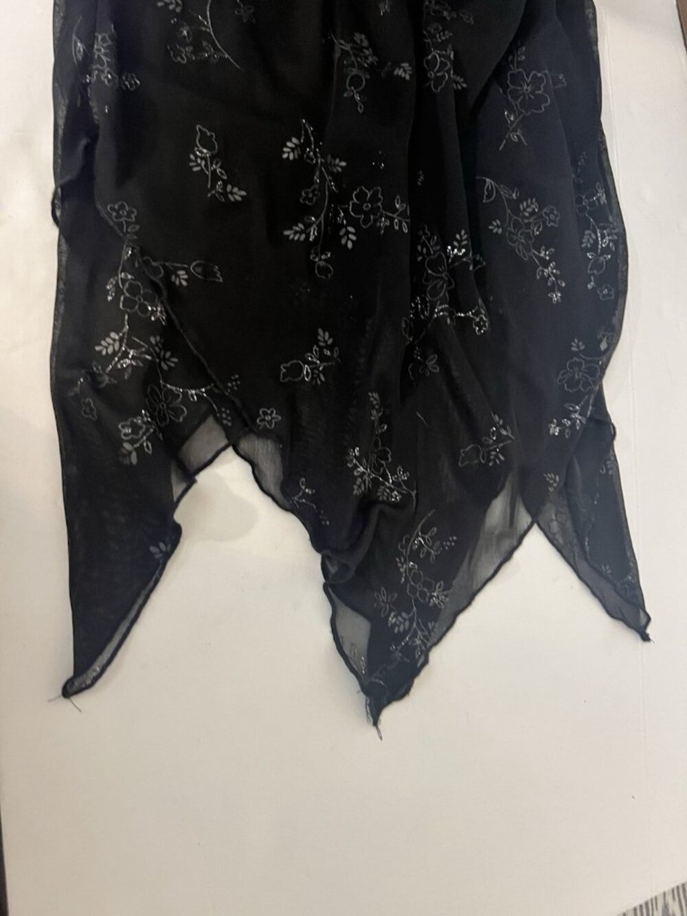 Vtg City Triangles Y2K Babydoll Asymmetric Dress M Sparkly Whimsigoth Fairy Goth - Picture 6 of 9